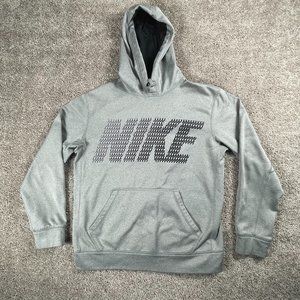 Nike Hoodie Men's Medium Gray Therma Fit Pullover Training Performance Workout